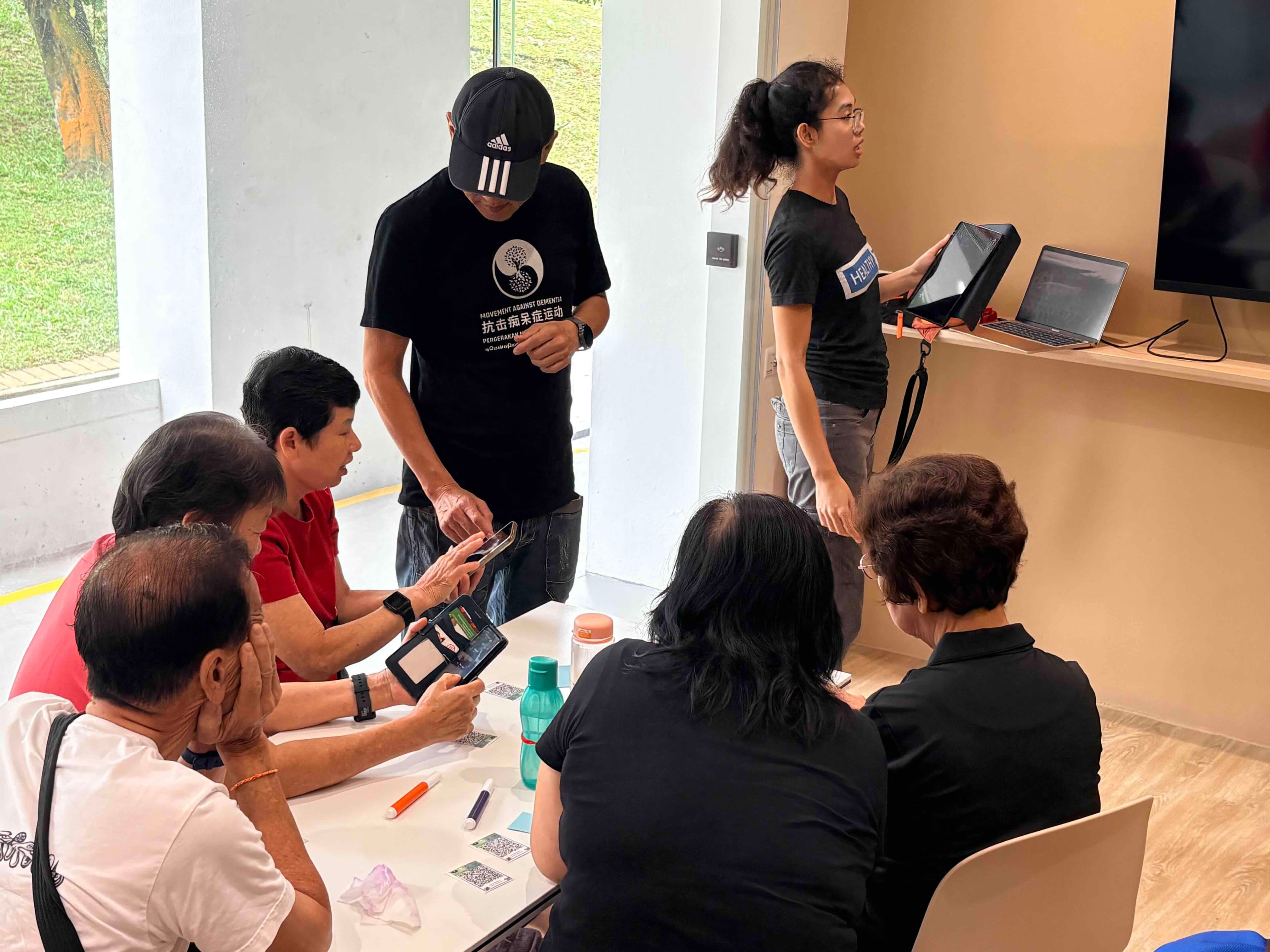 Seniors engage in online cognitive games
