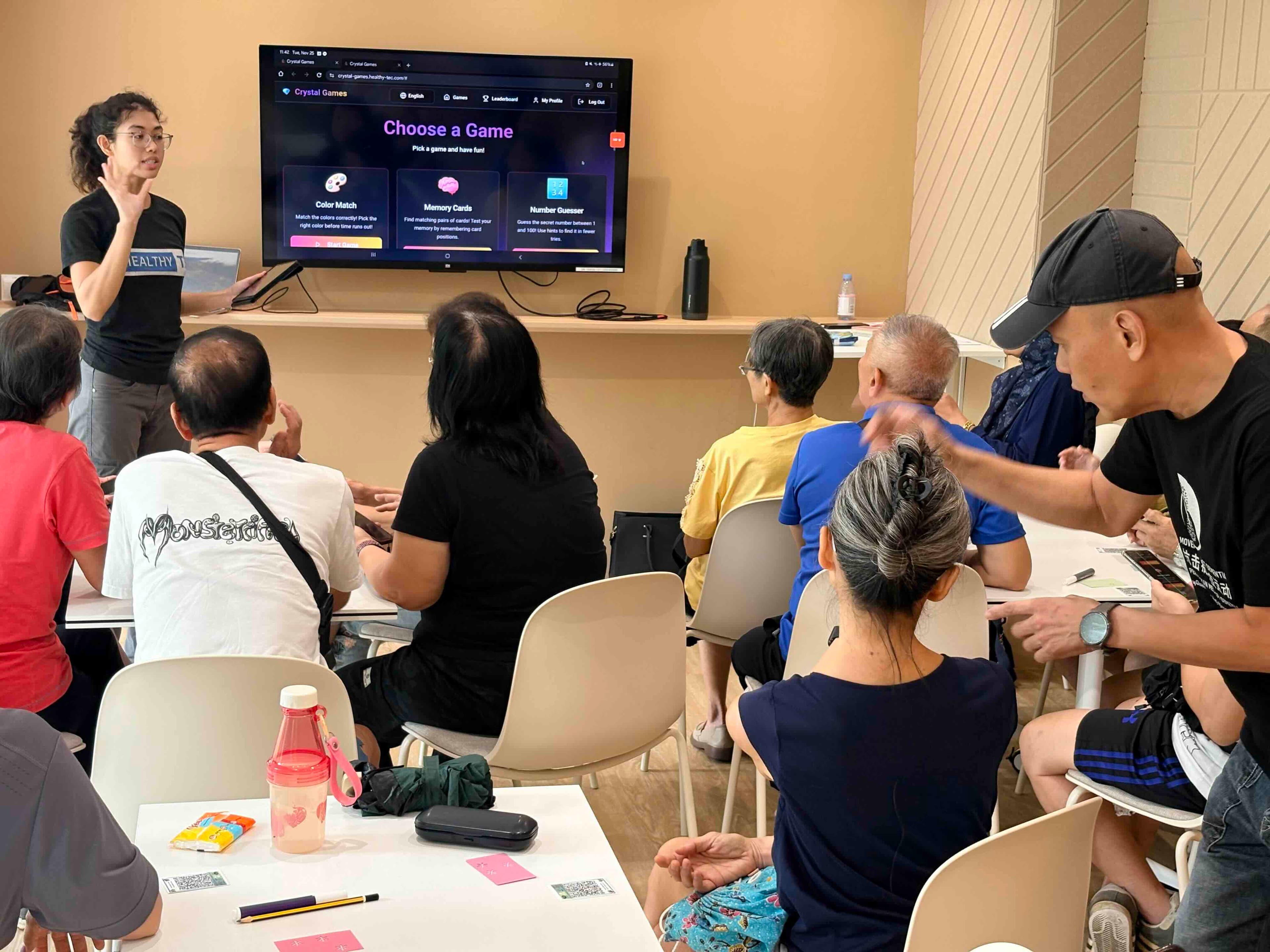 Seniors engage in online cognitive games